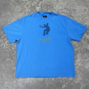 Jordan X Union LA MJ GFX T-Shirt Equator Blue Mens XL Distressed Edges